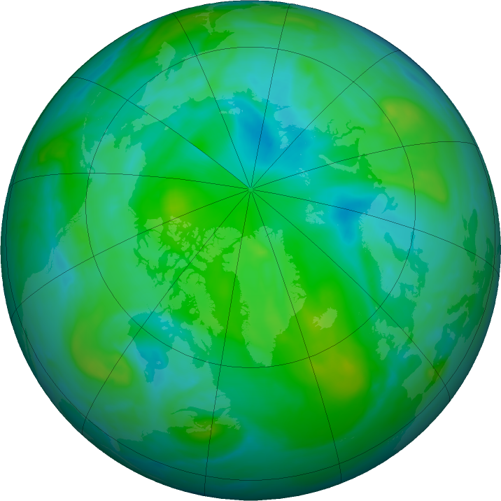 Arctic ozone map for 27 August 2019